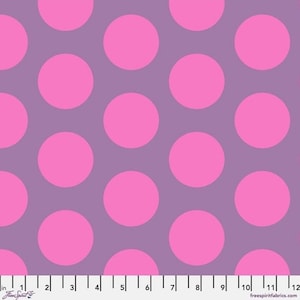 Roar Dinosaur Eggs in Mist  Tula Pink  polka dot sold by half yard