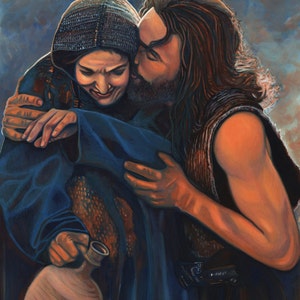 Unconditional Love-Mary and Jesus On Canvas