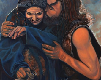 Unconditional Love-Mary and Jesus On Canvas
