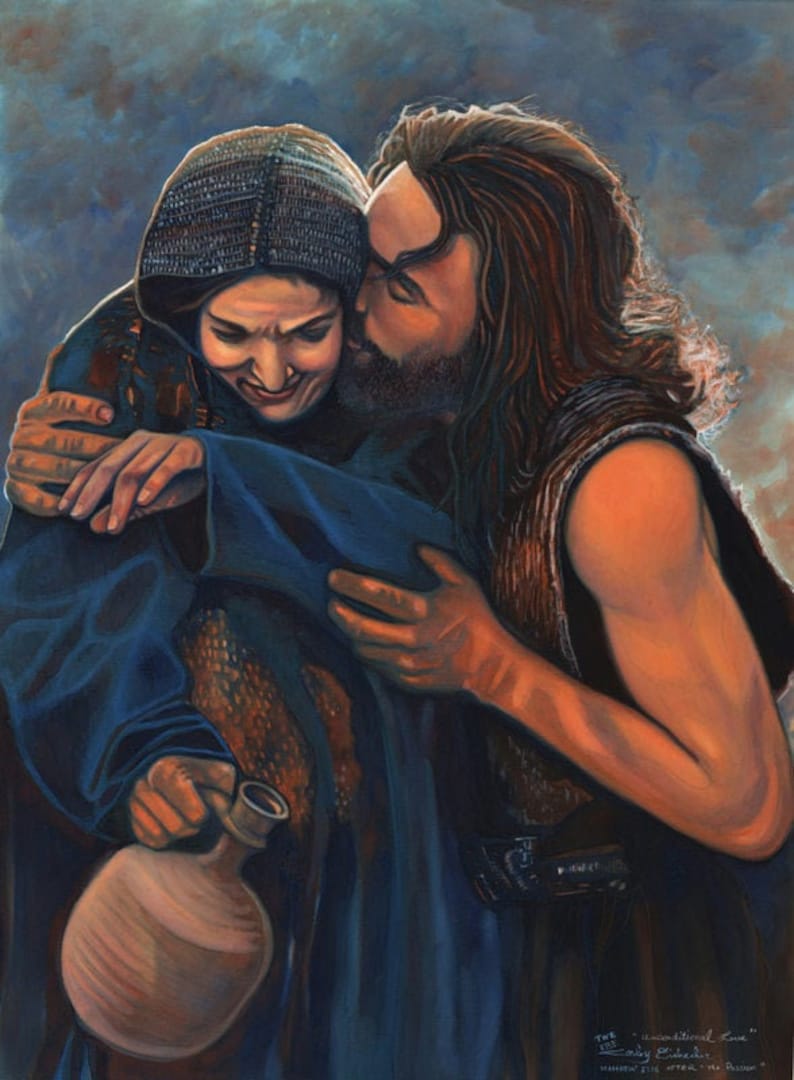 Jesus and Mary Unconditional Love 8x10 matted image 1