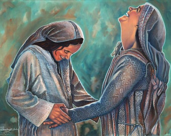 Jump For Joy -Visitation Mary and Elizabeth 8 x 10