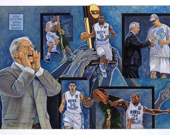 Baloncesto Tarheels de la UNC Campeones nacionales de la NCAA: cinco y contando