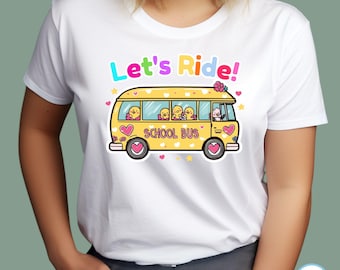Comfort Colors School Bus T-Shirt, Duckling Cartoon Teacher Team Shirt