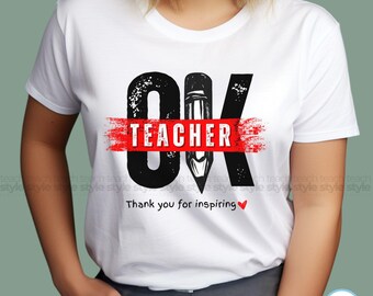 OK Teacher Comfort Colors T-Shirt, Inspirational Educator Gift