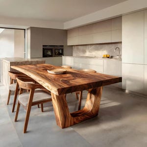 Minimalistiskt matbord med elegant utseende för matsalen