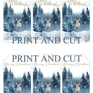 Kerstcadeaukaartjes voor snijden - afdrukbaar digitaal bestand | Afdrukken en knippen|Feestdecoraties| Milieuvriendelijke cadeaukaartjes|Fijne feestdagen|Cadeaukaartjes