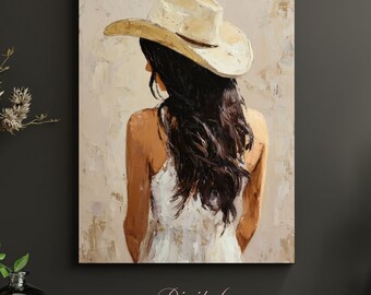 Long Live Cowgirl Printable Art | Neutral Beige Western Decor, Boho Bedroom Print, Cowgirl Gift