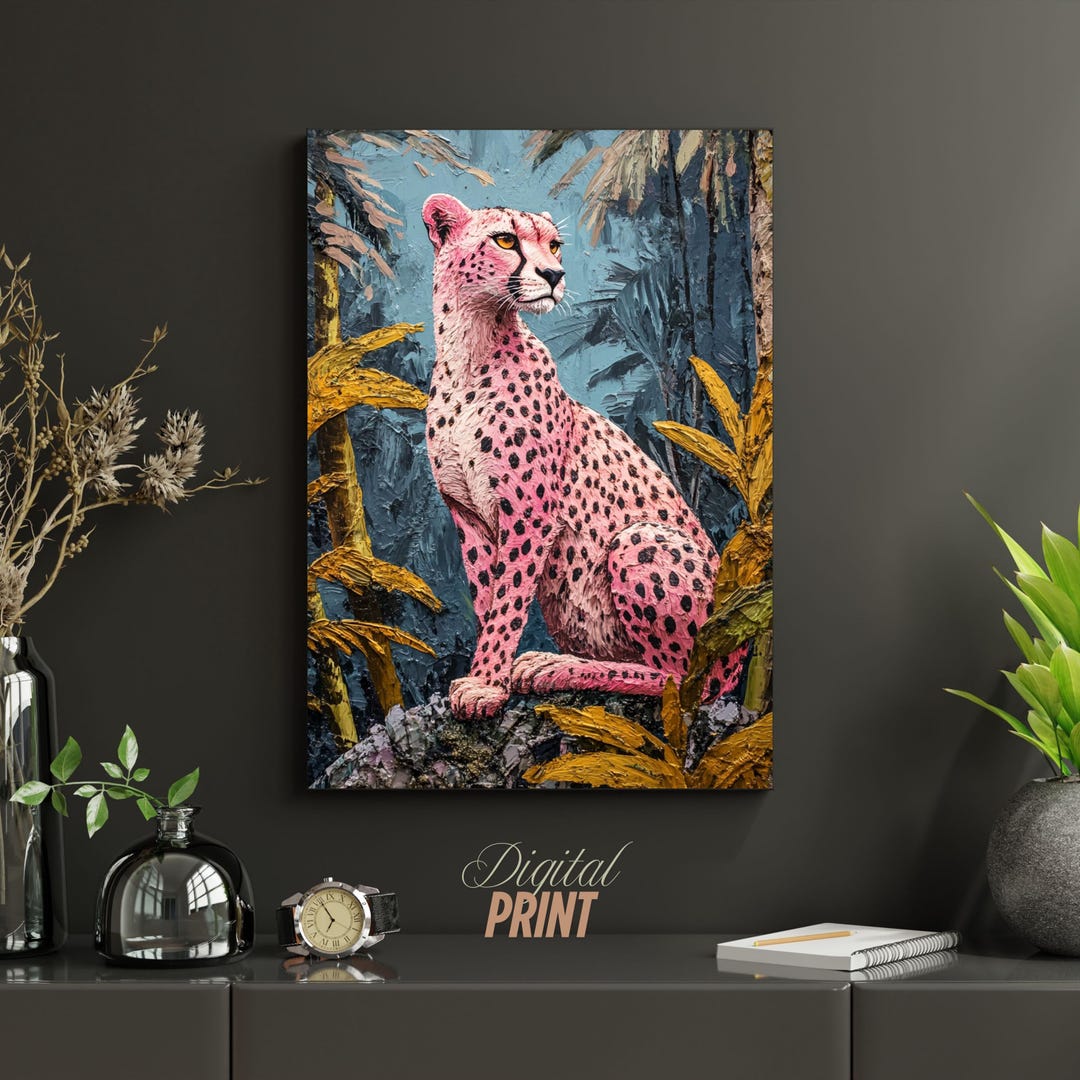 Pink Cheetah Print | Boho Preppy Leopard Jungle Poster , Dorm Room Wall ...