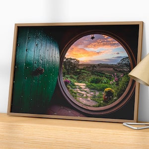 Hobbit Hole Leinwanddruck Kunst Hobbit Hole Poster Art Beutelende Wanddekor Beutelende Leinwand Wandkunst Spielzimmer Kinder Mädchen Raumdekor Der Hobbit Kunst