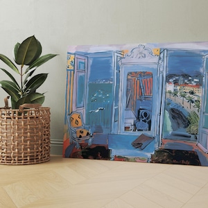 Window Opening on Nice by Raoul Dufy, Wall Decor Art Poster, Framed Art Print, Art Canvas, Wall Art Print, Poster Print