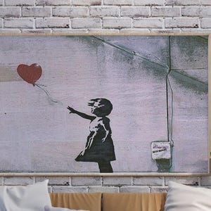 Banksy Balloon Girl, Canvas Street Art, Girl With Balloon,Gift For Her