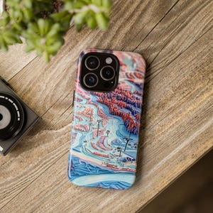 Phone Case, Ski Resort Mountain Winter Snow Skiing/Snowboarding Tough Cases for iPhone Samsung Google Pixel Huawei, Protective Phone