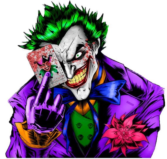 Joker Png Print Cup and T-Shirt PNG-SVG