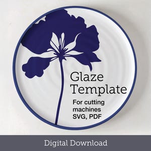 Folha de estêncil de esmalte para cortador artesanal | Molde de corte para esmalte | Desenhos de estêncil de esmalte para cerâmica | Modelo de cerâmica | SVG para Cricut