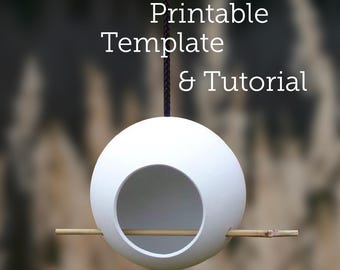 Round Modern Birdhouse – Slab Pottery Template & Tutorial (PDF)