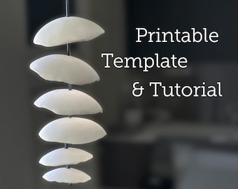 Projet DIY de carillon éolien en argile : modèle et tutoriel de poterie (téléchargement PDF)