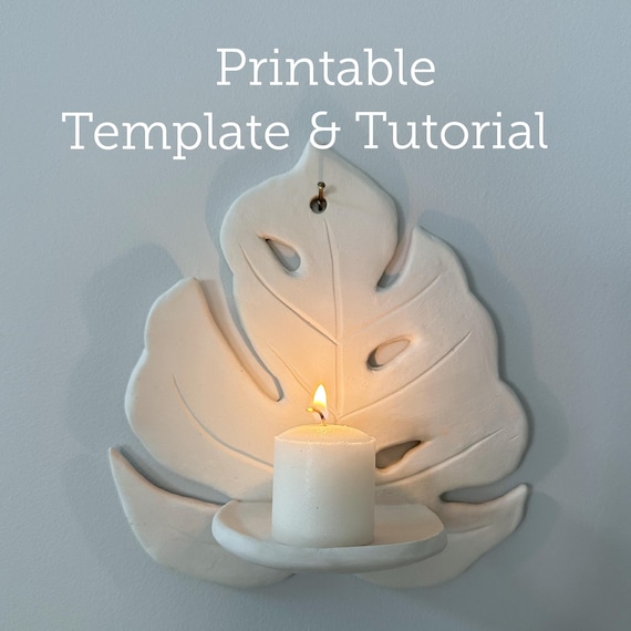 Monstera Wall Sconce Pottery Template — Slab-Building Project for Clay Artists