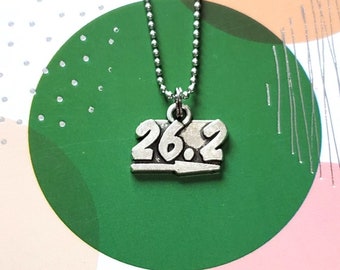 26.2 Marathon Necklace - 26.2 Charm - Marathon Necklace - Runners Gift - Marathon Jewelry - Runners Necklace - Sports Jewelry - Sports Gift