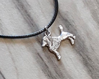 Poodle Bracelet - Poodle Charm - Dog Lovers Bracelet - Cord Bracelet - Black Bracelet - Poodle Gift - Canine Gift - Canine Jewelry