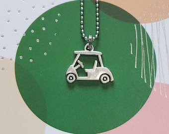 Golf Cart Necklace - Golfing Charm - Golf Cart Charm - Golfing Jewelry - Golf Lovers Gift - Golfing Necklace - Golf Collector