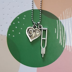 Occupational Therapist Necklace - OT Charm - Crutcher&#39;s Charm - OT Heart Necklace - Therapy Jewelry - OT Gift - Therapy Gift