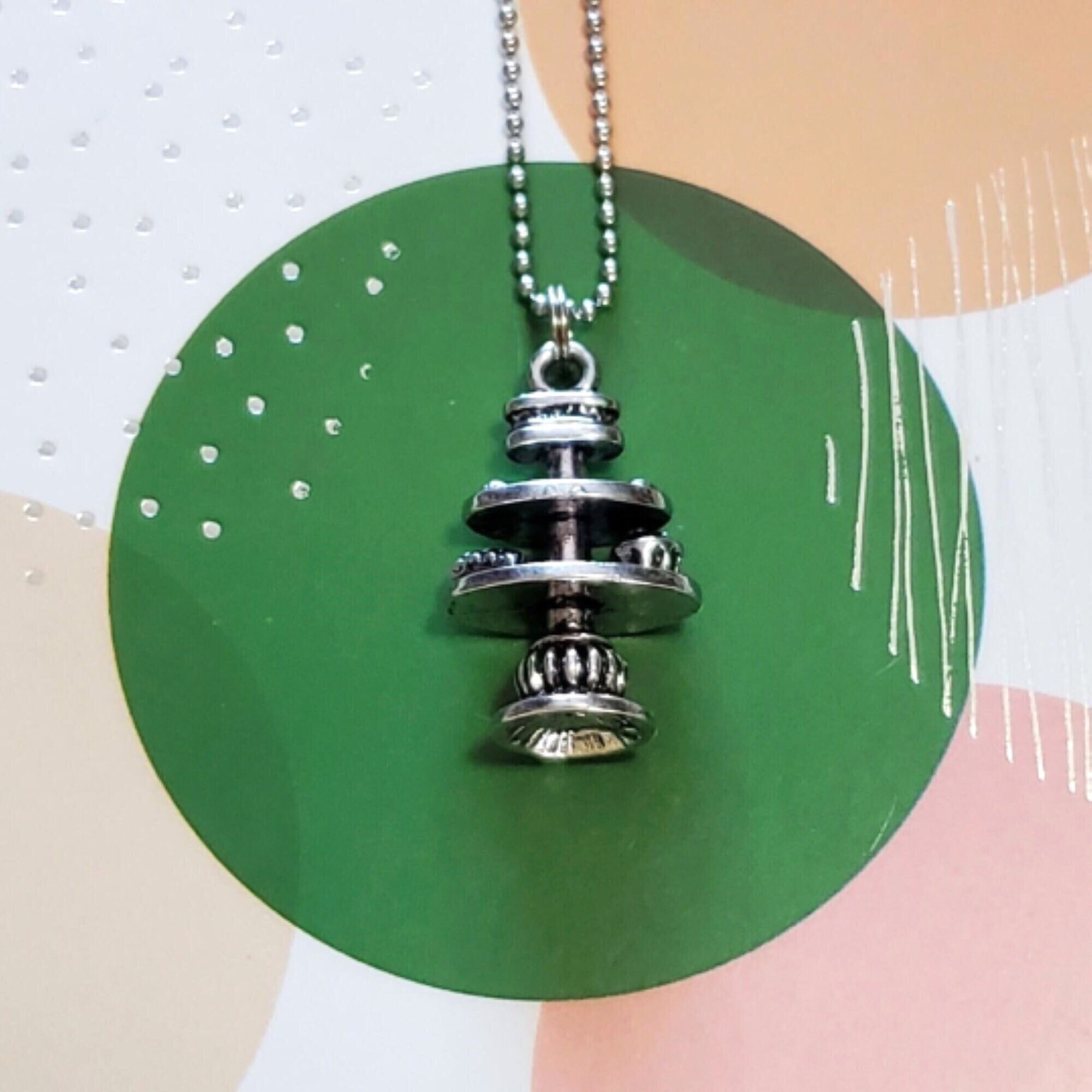 Antique Silver Dessert Stand Necklace: Baker Gift