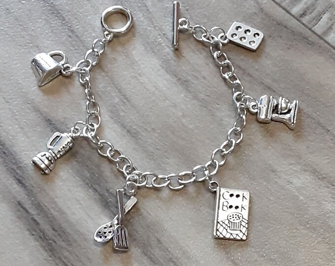 Baking Charm Bracelet - Cooking Charm Bracelet - Baking Bracelet ...