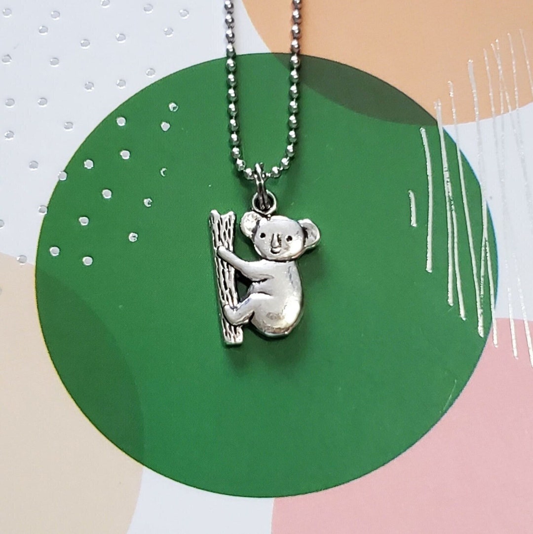 Koala Necklace Koala Charm Koala Jewelry Koala Gift Wildlife Jewelry