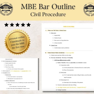 Schema dell'esame di abilitazione alla professione forense MBE Civ Pro, foglio riassuntivo di procedura civile per la preparazione all'esame di abilitazione alla professione forense, schema dell'esame di abilitazione alla professione forense UBE, foglio riassuntivo MBE, schema dell'esame di abilitazione alla professione forense in Florida Civ Pro