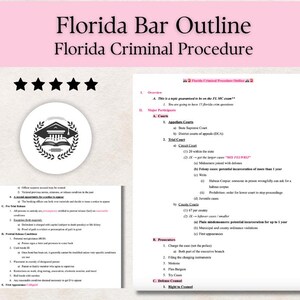 Florida Bar Examination Criminal Procedure Outline - 2025/2026