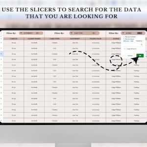 for the best project management, use the slicers to search for your data