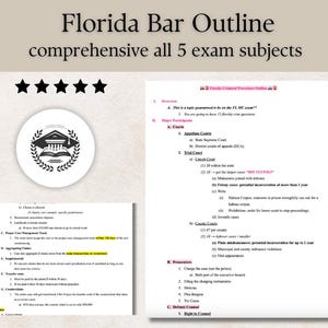 Florida Bar Examination Comprehensive All 5 Exam Subjects Outline - 2025/2026