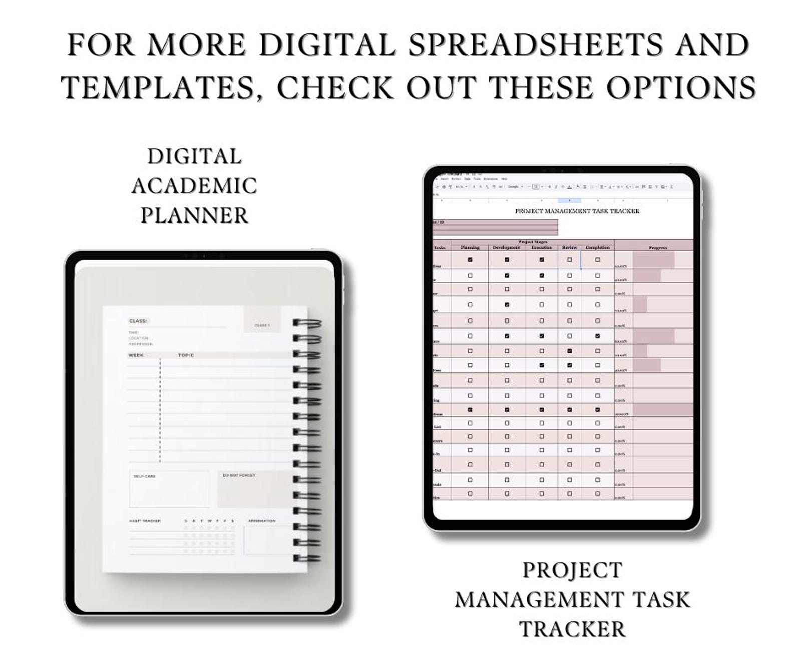 Academic Student Planner Spreadsheet | School Assignment Tracker ...