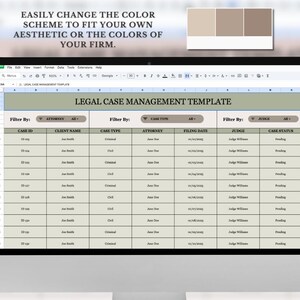 Legal Case Management Template | Google Sheets Project Management ...