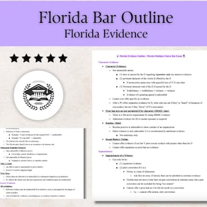 Florida Bar Examination Evidence Outline - 2025/2026