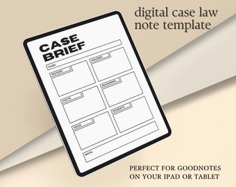 Juraschule, minimalistische rechtliche Vorlage für Notizen, Goodnotes-Lernvorlage, Vorlage für Notizen der Juraschule