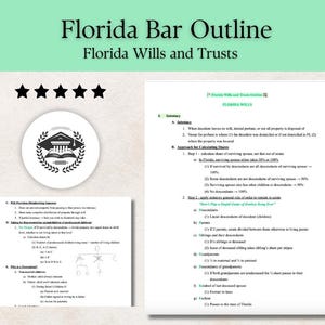 Florida Bar Examination Wills and Trusts Outline - 2025/2026