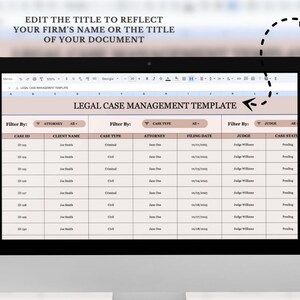 edit the title to reflect your firms name or the title of your document