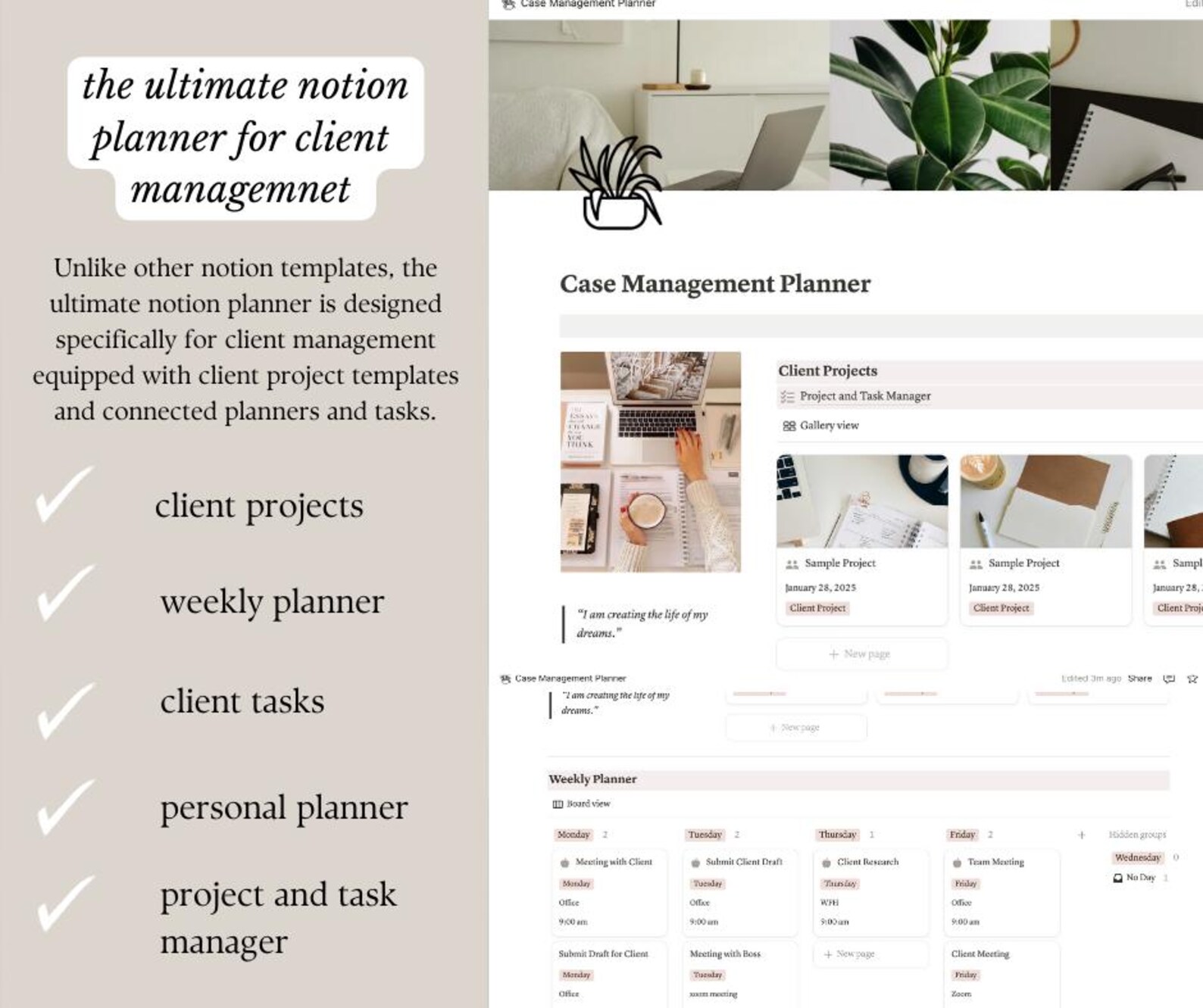 Case Management Notion Template | Client Portal | Project Management ...