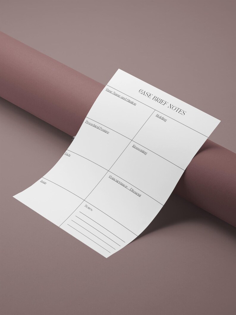 Law School Case Brief, Minimalist Legal Template for Notes, Goodnotes ...