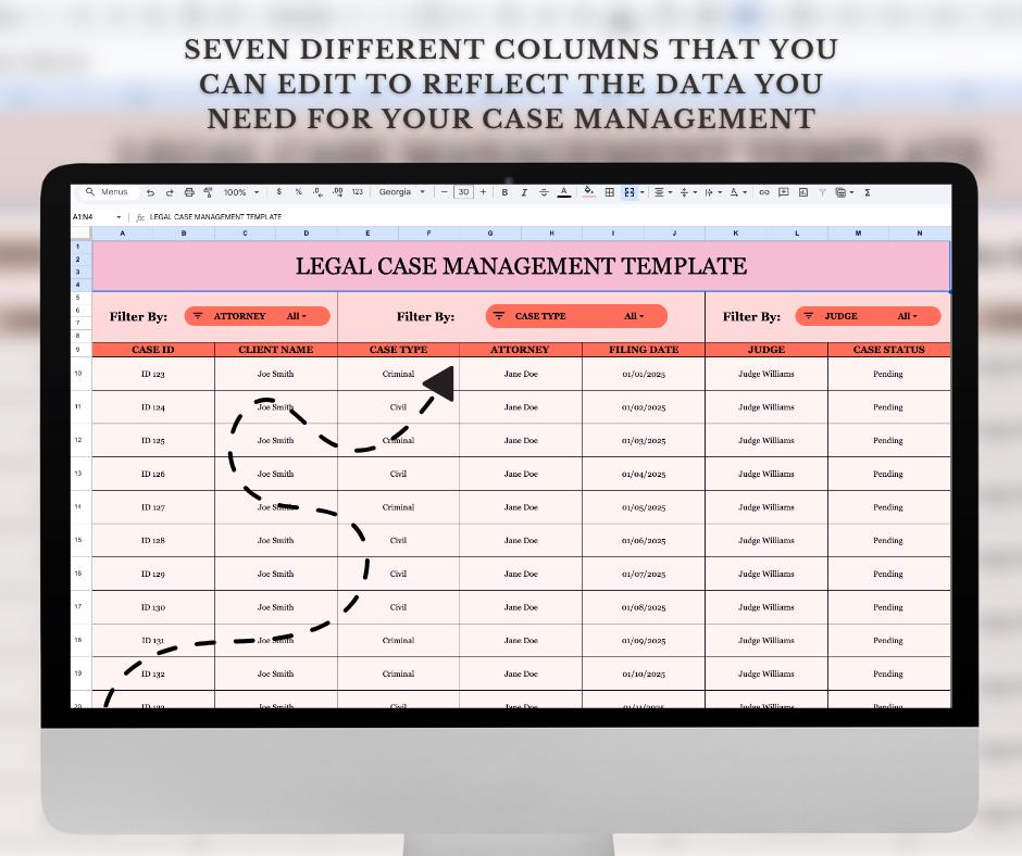 Python Case Management Template Legal Case Management Template | Google Sheets Project Management ...