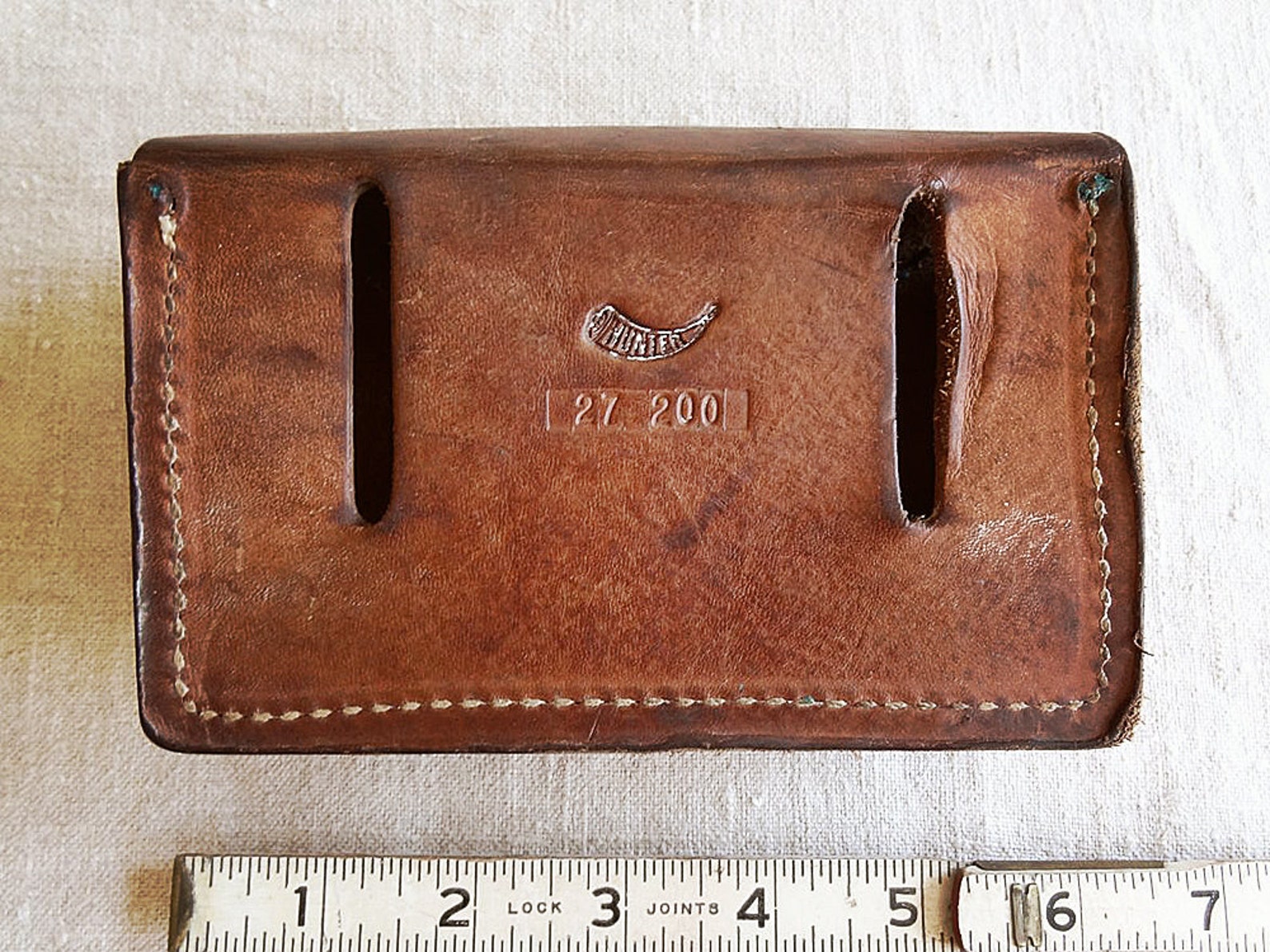 Vintage leather ammo pouch great patina perfect belt Etsy