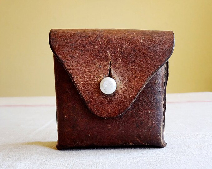Vintage Leather Ammo Pouch Likely Swiss or German Great Etsy