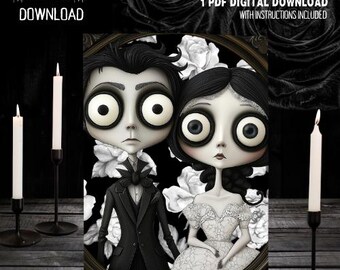Goth Halloween Wedding Card