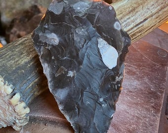 Machado de mão Acheulense da Idade da Pedra - Talhado com técnicas pré-históricas