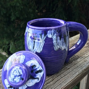 large covered mug, larkspur image 1