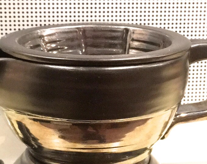 Shaving Scuttle, Antique Brass and Satin Black - Etsy