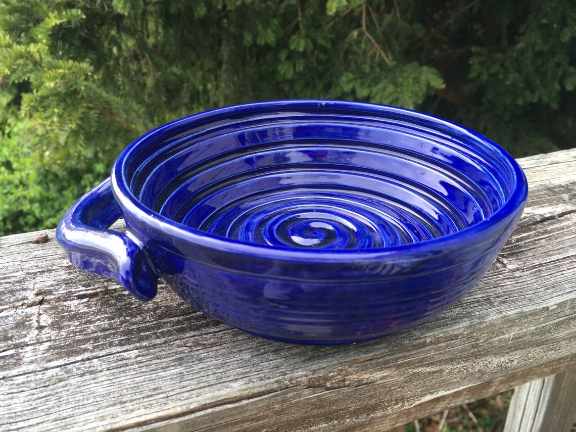 Shaving Bowl With Thumb Handle Etsy