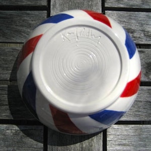 barber pole shaving bowl