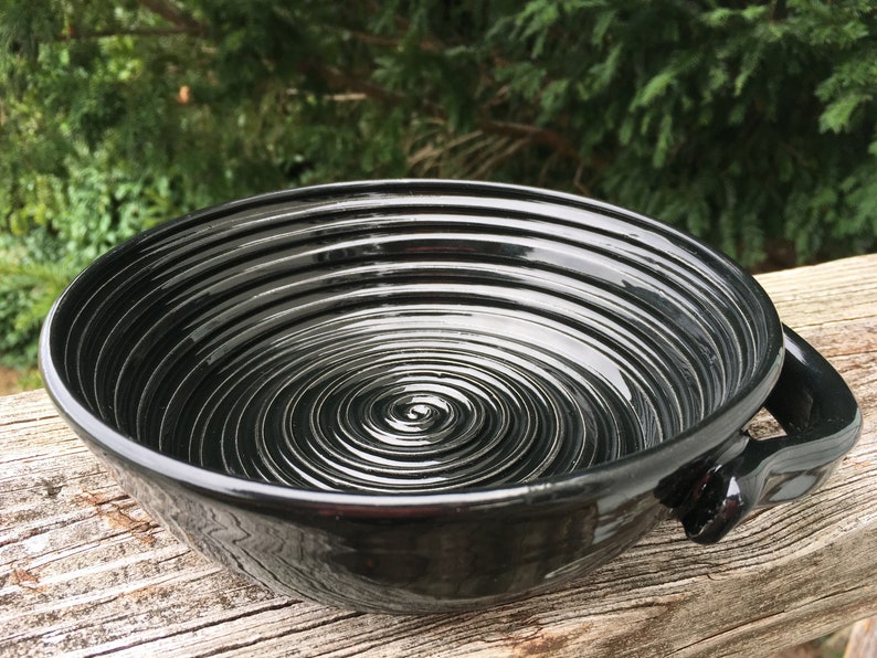 Shaving Bowl With Thumb Handle Etsy